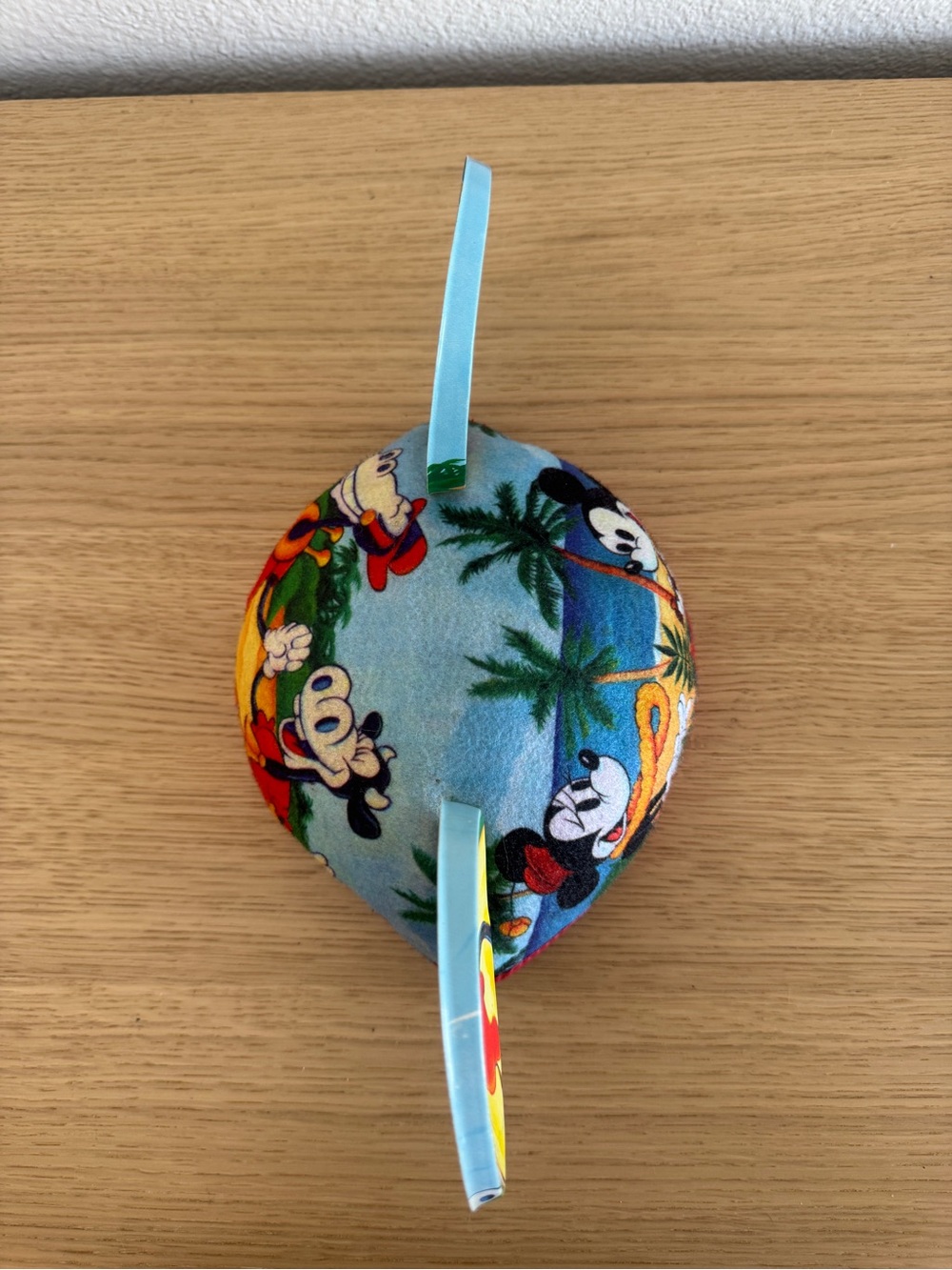 Disney Blue Red Tropical Mickey Mouse Ear Headband - Picture 3 of 4